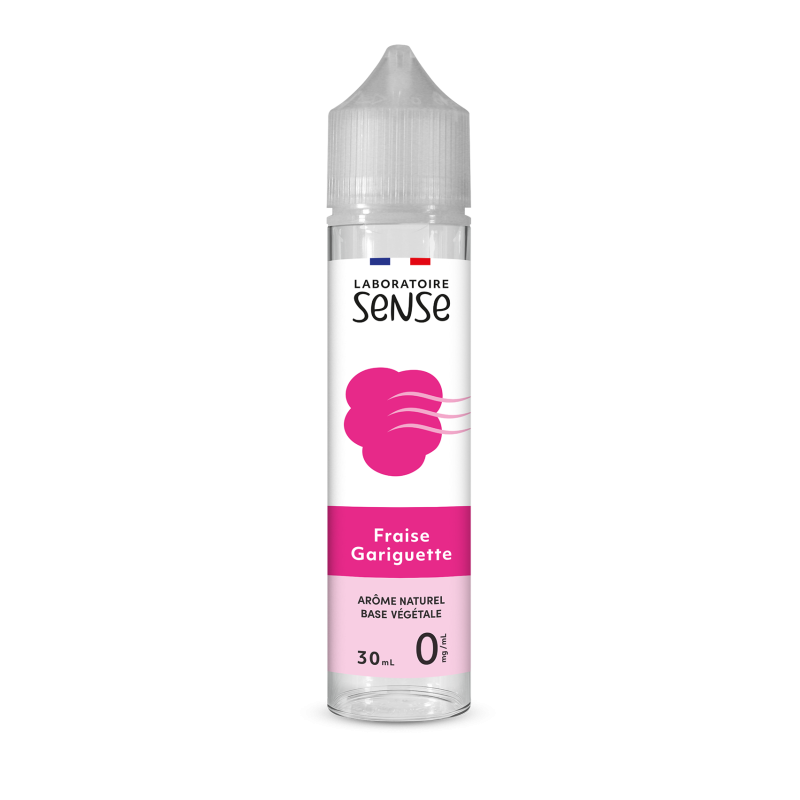 E-liquide Fraise Gariguette Laboratoire Sense, flacon de 30 mL