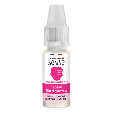 E-liquide Fraise Gariguette Laboratoire Sense aux sels de nicotine, flacon de 10 mL