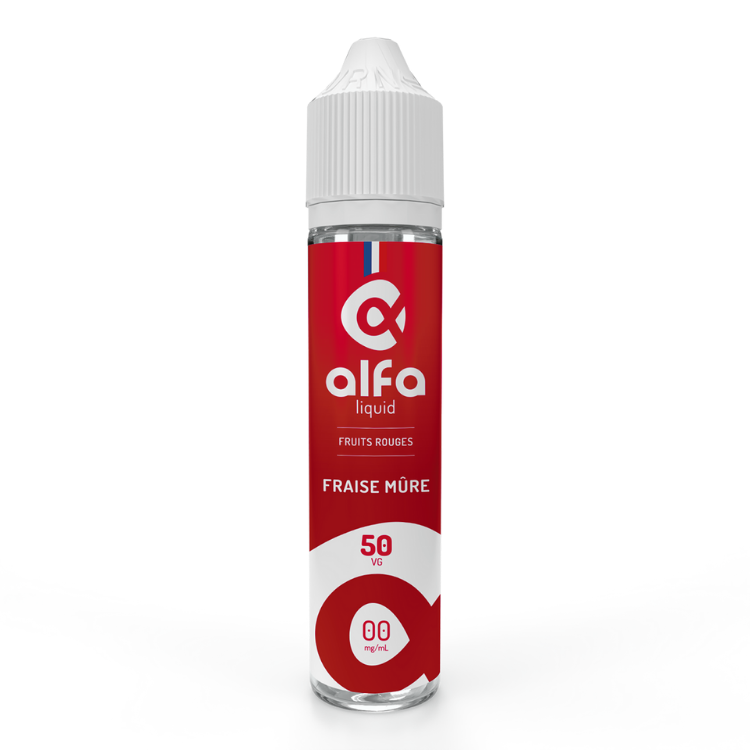 E-liquide Fraise Mûre Alfaliquid, flacon de 50 mL