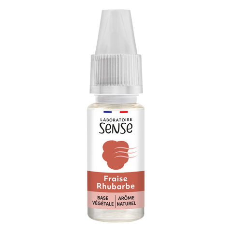 E-liquide Fraise Rhubarbe Laboratoire Sense, flacon de 10 mL