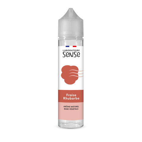 E-liquide Fraise Rhubarbe Laboratoire Sense, flacon de 50 mL