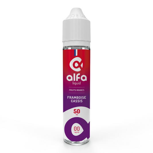E-liquide Framboise Cassis Alfaliquid, flacon de 50 mL