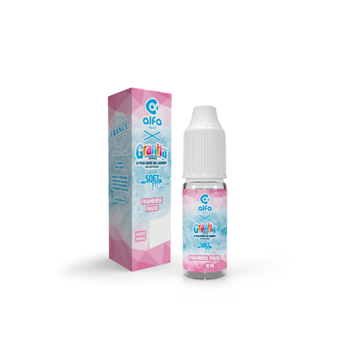 E-liquide Framboise Fraise Alfaliquid Granita Soft, flacon de 10 mL