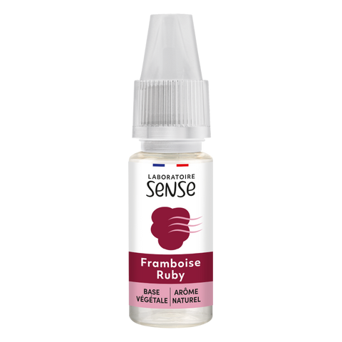 E-liquide Framboise Ruby Laboratoire Sense, flacon de 10 mL