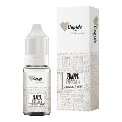 E-liquide Frappé Puccino FUEL Cupide, flacon de 10 mL et sa boîte