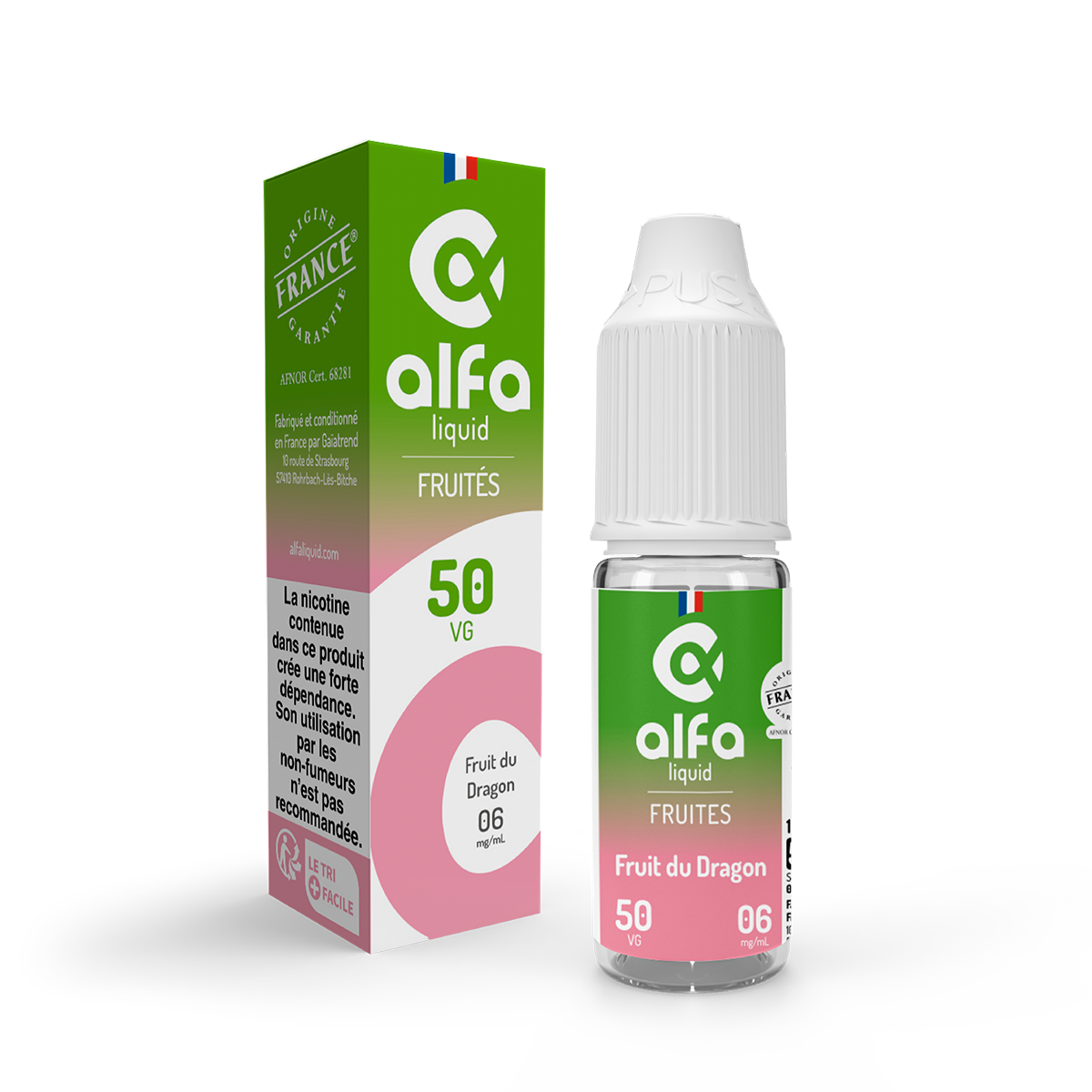 E-liquide Fruit du Dragon Alfaliquid, flacon de 10 mL