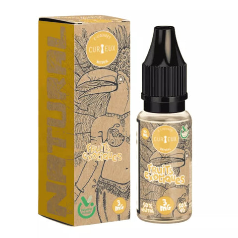 E-liquide Fruits Exotiques Curieux Edition NATURAL, flacon de 10 mL
