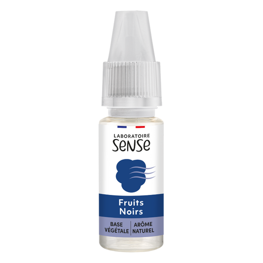 E-liquide Fruits Noirs Laboratoire Sense, flacon de 10 mL