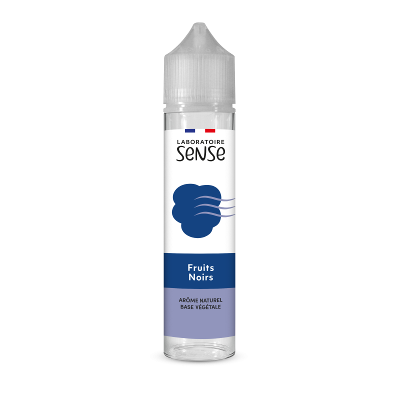 E-liquide Fruits Noirs Laboratoire Sense, flacon de 50 mL