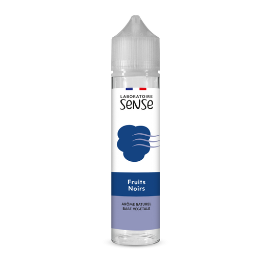 E-liquide Fruits Noirs Laboratoire Sense, flacon de 50 mL