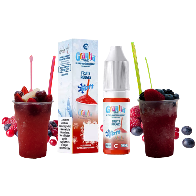 E-liquide Fruits Rouges Alfaliquid Granita Soft, flacon de 10 mL