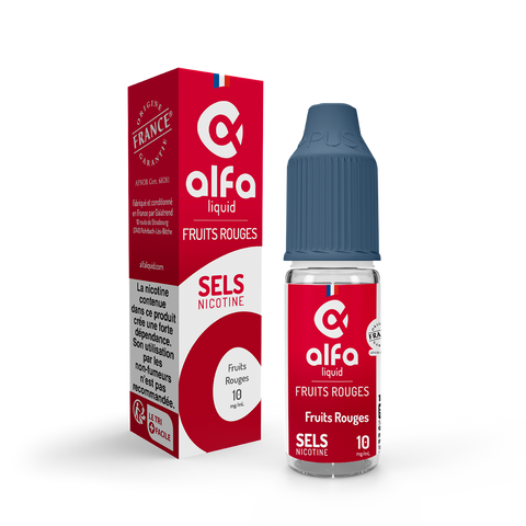 E-liquide Fruits Rouges Alfaliquid aux sels de nicotine, flacon de 10 mL, version 10 mg/mL