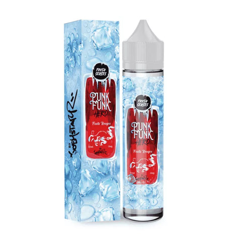 E-liquide Fruits Rouges Vapeology Punk Funk Hero Fresh Series, flacon de 50 mL