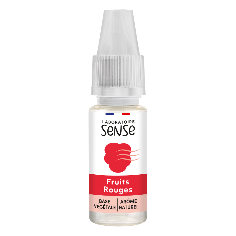 E-liquide Fruits Rouges Laboratoire Sense, flacon de 10 mL