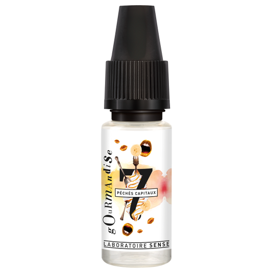 E-liquide Gourmandise Laboratoire Sense 7 Péchés Capitaux, flacon de 10 mL