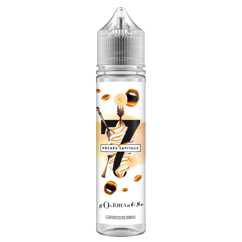 E-liquide Gourmandise Laboratoire Sense 7 Péchés Capitaux, flacon de 50 mL
