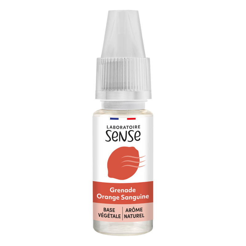 E-liquide Grenade Orange Sanguine Laboratoire Sense, flacon de 10 mL