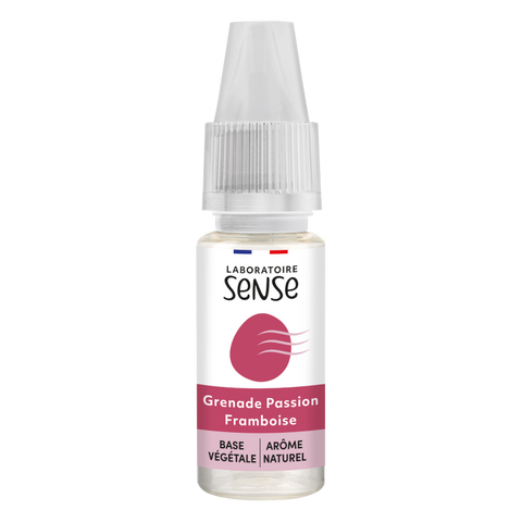 E-liquide Grenade Passion Framboise Laboratoire Sense, flacon de 10 mL