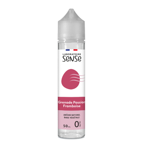 E-liquide Grenade Passion Framboise Laboratoire Sense, flacon de 50 mL