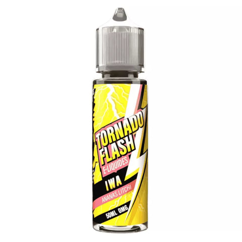 E-liquide Iwa Ananas Litchi Tornado Flash, flacon de 50 mL