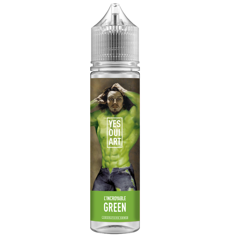 E-liquide L'Incroyable Green Laboratoire Sense Yes Oui Art, flacon de 50 mL
