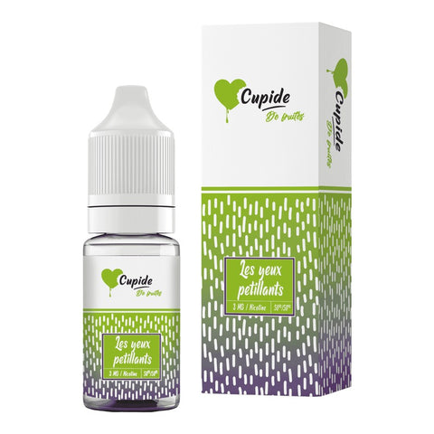 E-liquide Les Yeux Pétillants FUEL Cupide, flacon de 10 mL et sa boîte