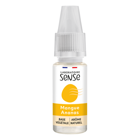 E-liquide Mangue Ananas Laboratoire Sense, flacon de 10 mL