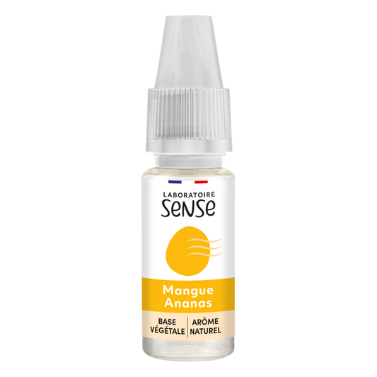 E-liquide Mangue Ananas Laboratoire Sense, flacon de 10 mL