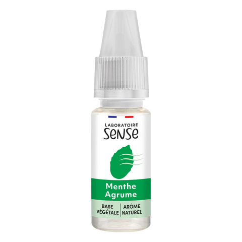 E-liquide Menthe Agrume Laboratoire Sense, flacon de 10 mL
