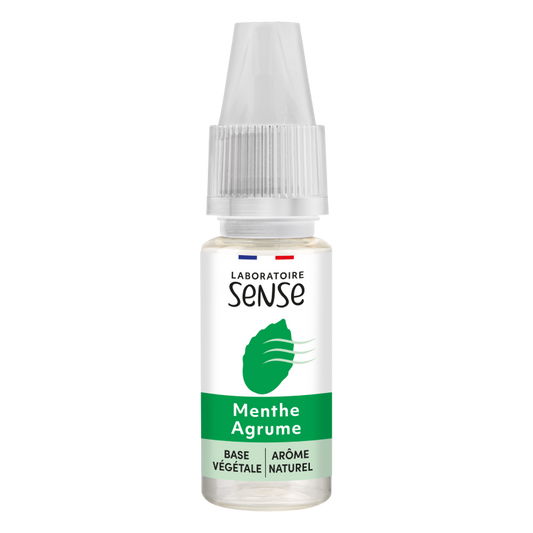 E-liquide Menthe Agrume Laboratoire Sense, flacon de 10 mL