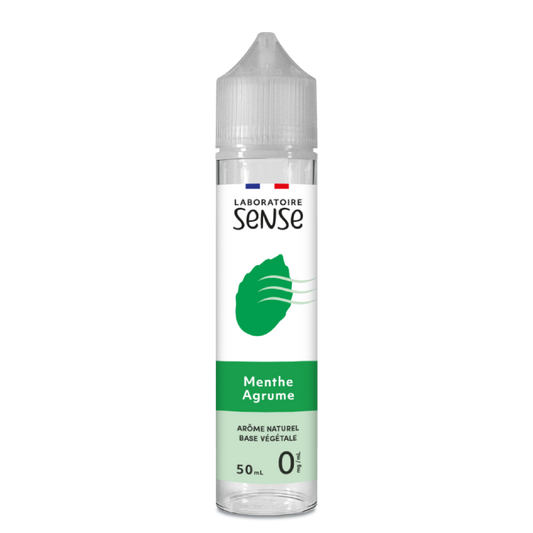 E-liquide Menthe Agrume Laboratoire Sense, flacon de 50 mL