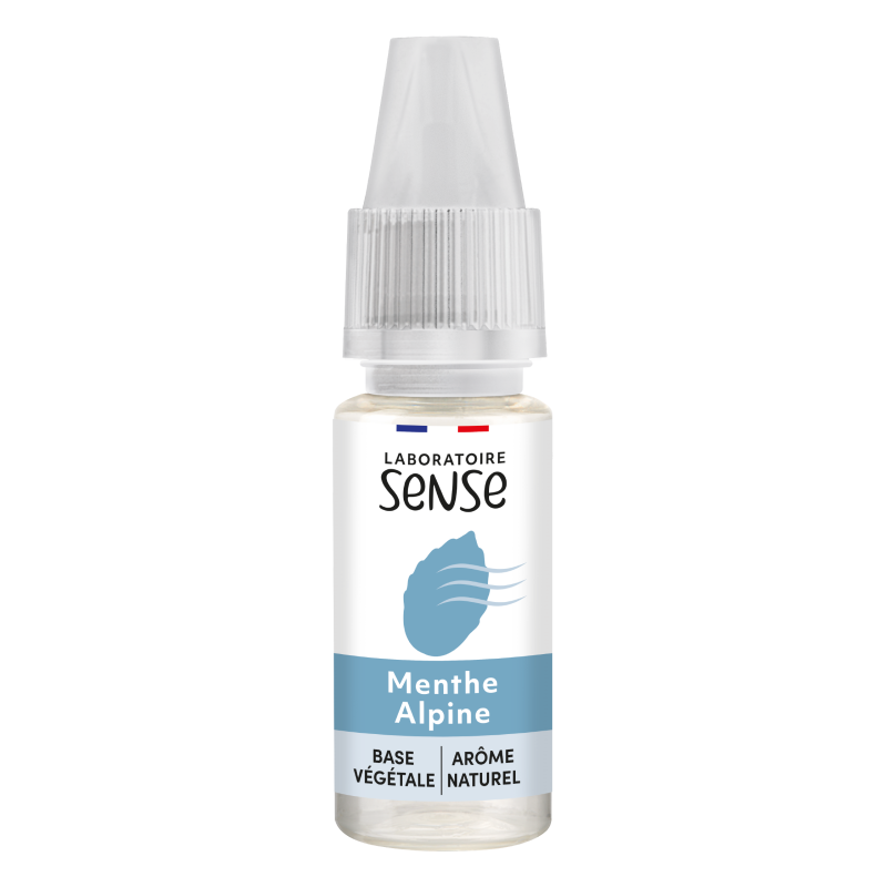 E-liquide Menthe Alpine Laboratoire Sense, flacon de 10 mL