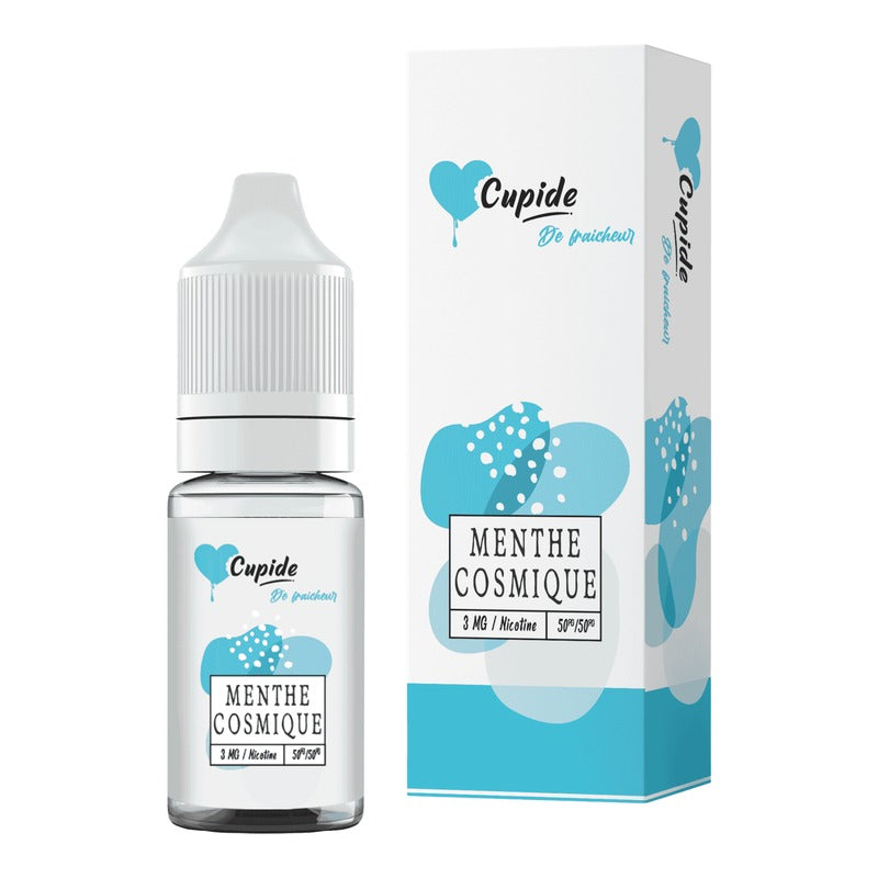 E-liquide Menthe Cosmique FUEL Cupide, flacon de 10 mL et sa boîte