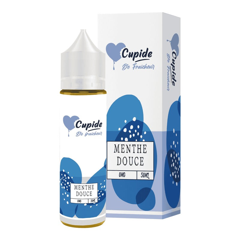 E-liquide Menthe Douce FUEL Cupide, flacon de 50 mL et sa boîte
