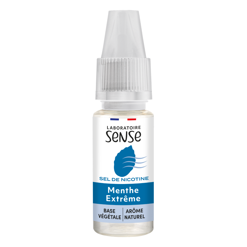 E-liquide Menthe Extrême Laboratoire Sense aux sels de nicotine, flacon de 10 mL