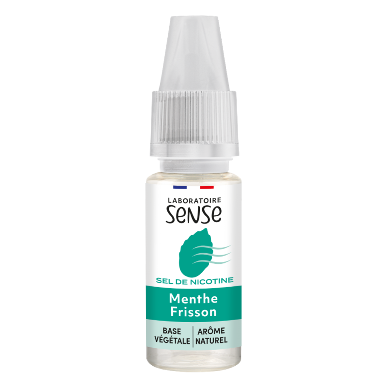 E-liquide Menthe Frisson Laboratoire Sense aux sels de nicotine, flacon de 10 mL