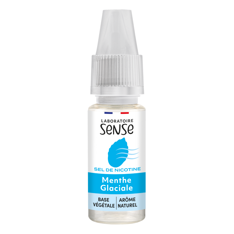 E-liquide Menthe Glaciale Laboratoire Sense aux sels de nicotine, flacon de 10 mL
