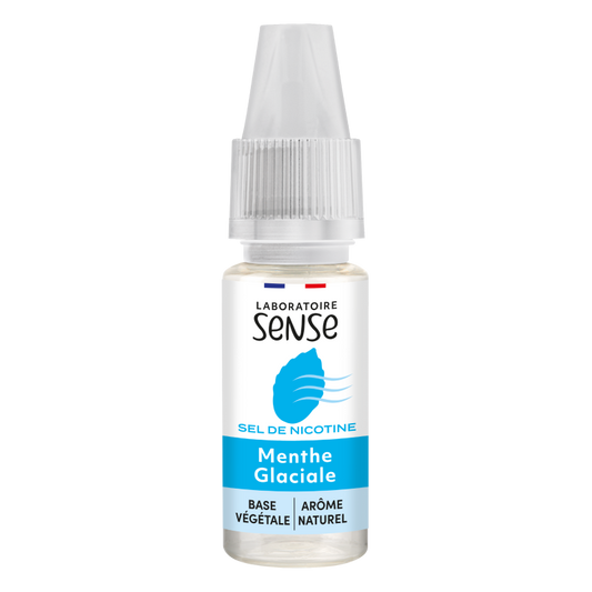 E-liquide Menthe Glaciale Laboratoire Sense aux sels de nicotine, flacon de 10 mL