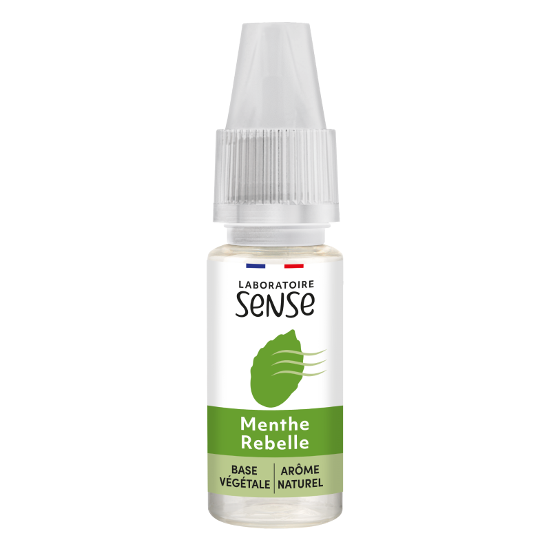E-liquide Menthe Rebelle Laboratoire Sense, flacon de 10 mL