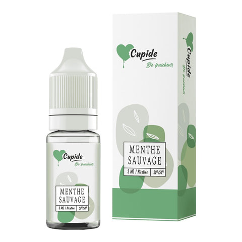 E-liquide Menthe Sauvage FUEL Cupide, flacon de 10 mL et sa boîte
