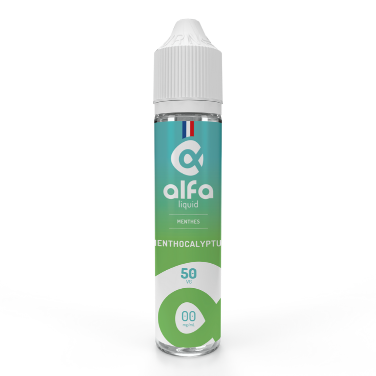 E-liquide Menthocalyptus Alfaliquid, flacon de 50 mL