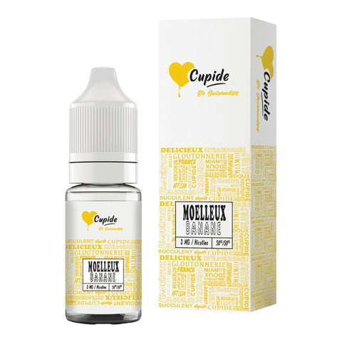 E-liquide Moelleux Banane FUEL Cupide, flacon de 10 mL et sa boîte