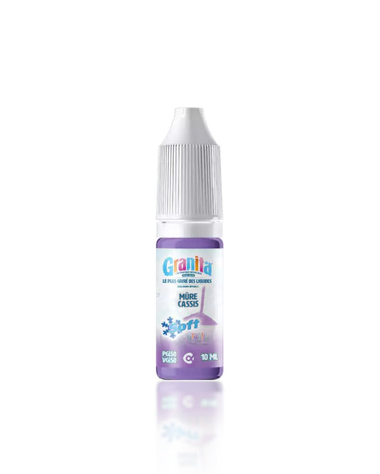 E-liquide Mûre Cassis Alfaliquid Granita Soft, flacon de 10 mL