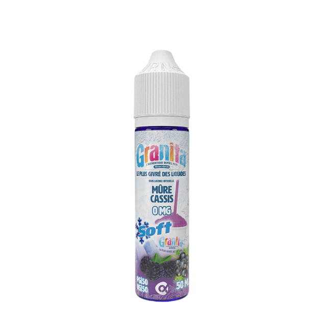 E-liquide Mûre Cassis Alfaliquid Granita Soft, flacon de 50 mL