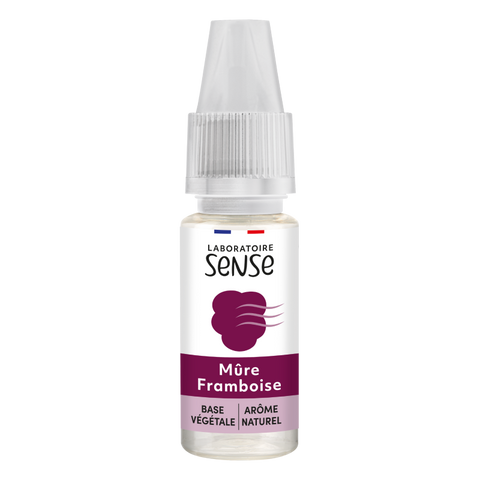 E-liquide Mûre Framboise Laboratoire Sense, flacon de 10 mL