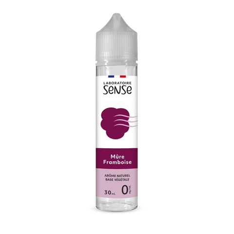E-liquide Mûre Framboise Laboratoire Sense, flacon de 30 mL