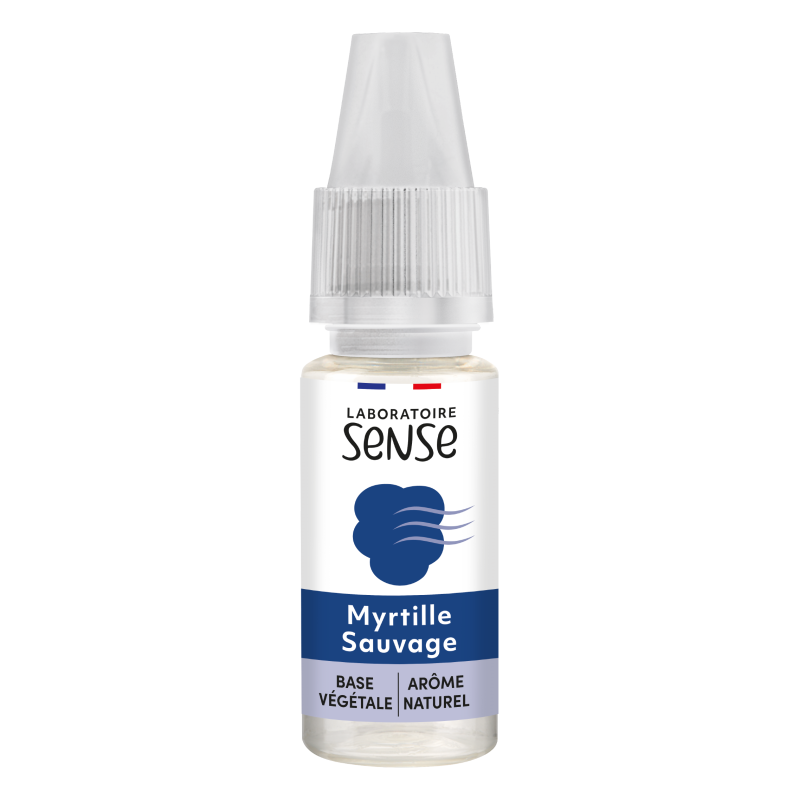 E-liquide Myrtille Sauvage Laboratoire Sense, flacon de 10 mL
