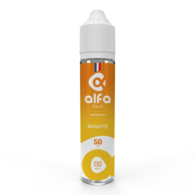 E-liquide Noisette Alfaliquid, flacon de 50 mL