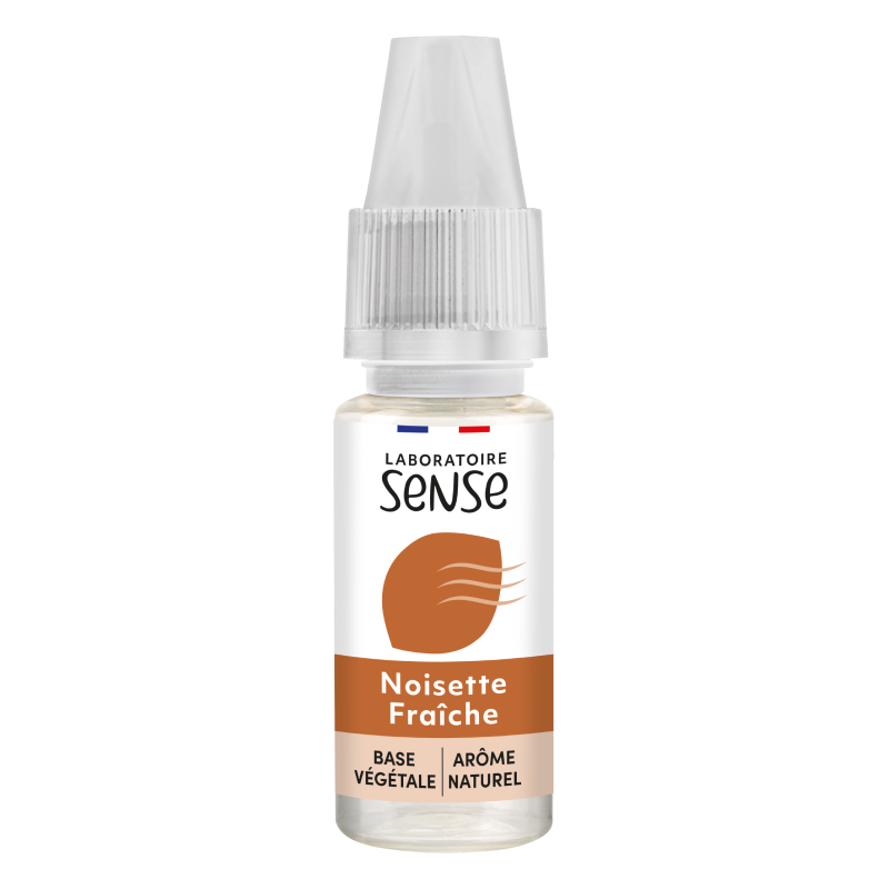 E-liquide Noisette Fraîche Laboratoire Sense, flacon de 10 mL