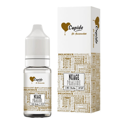 E-liquide Nuage Praliné FUEL Cupide, flacon de 10 mL et sa boîte